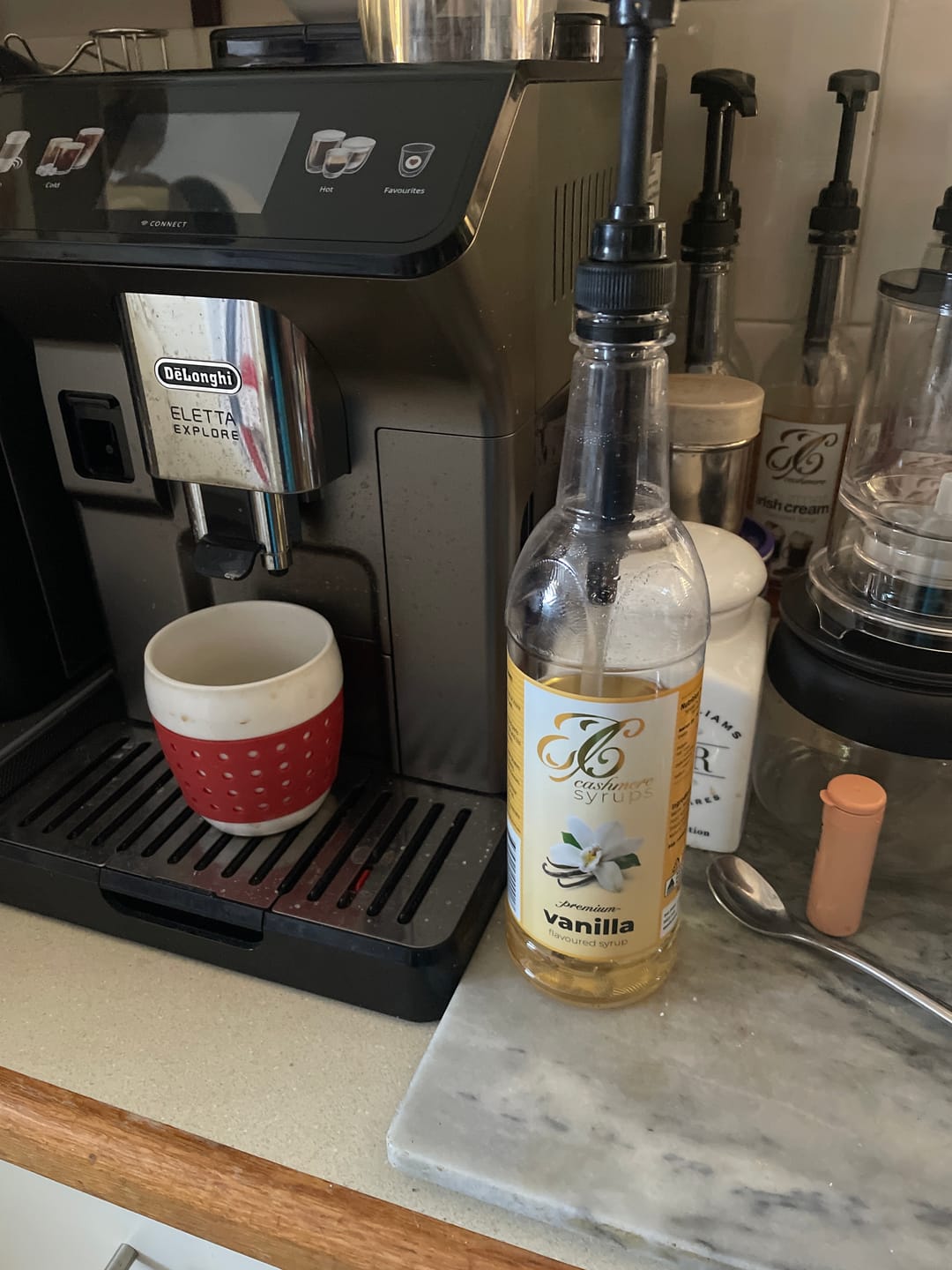 Customer photo review of Vanilla Coffee Syrup