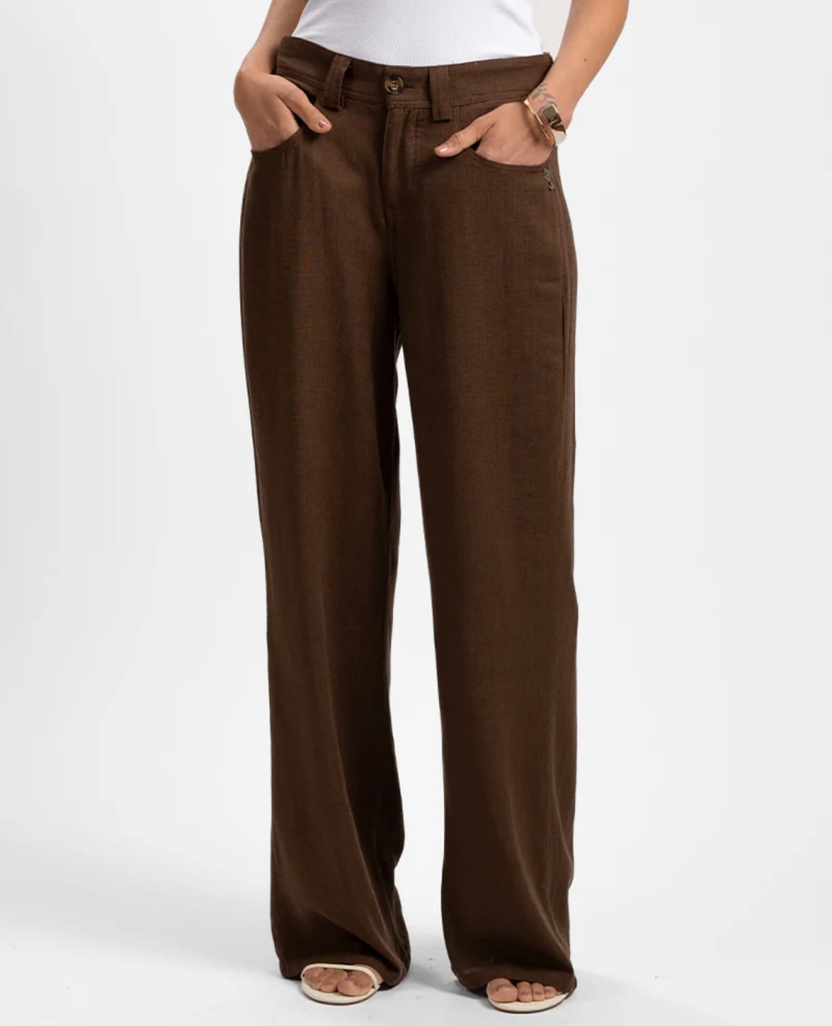 Customer photo review of PANTALÓN OLIMPIA chocolate