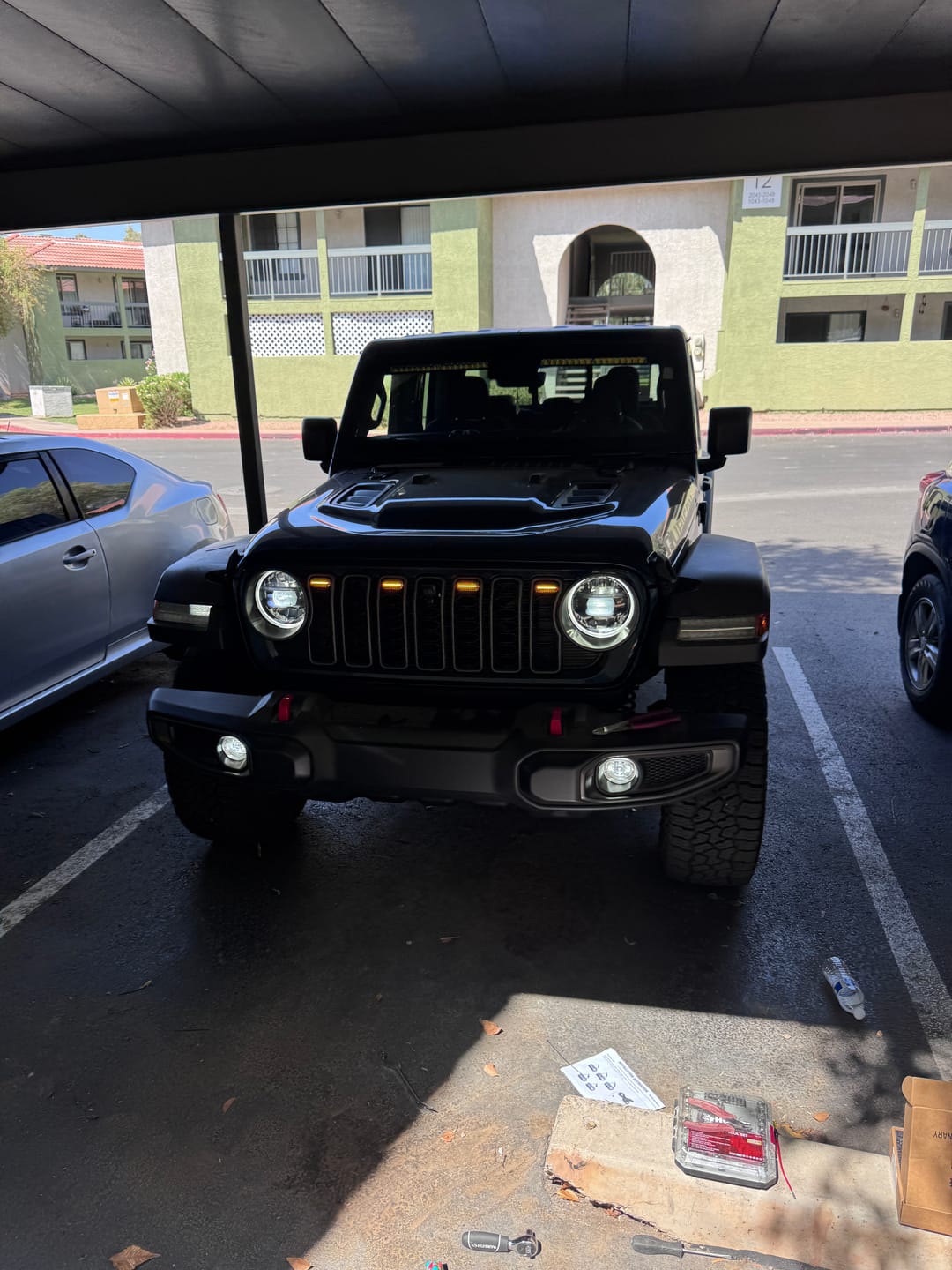 Customer photo review of Prerunner Amber/RGB Grille Lights for 24-26 JL JT Grille