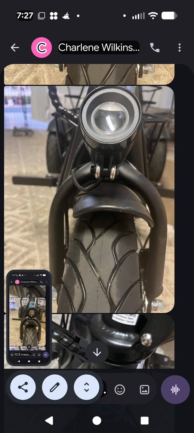 Customer photo review of Gyroor C5 Electric Trike with Removable Dual Baskets,1000W(Peak) & 30Miles