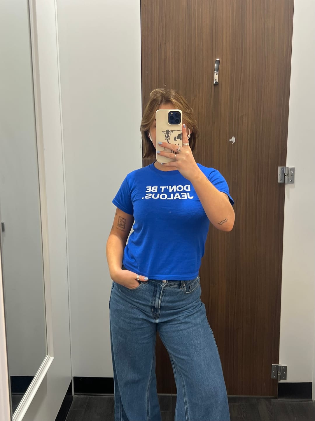 Customer photo review of Don't Be Jealous Baby Tee