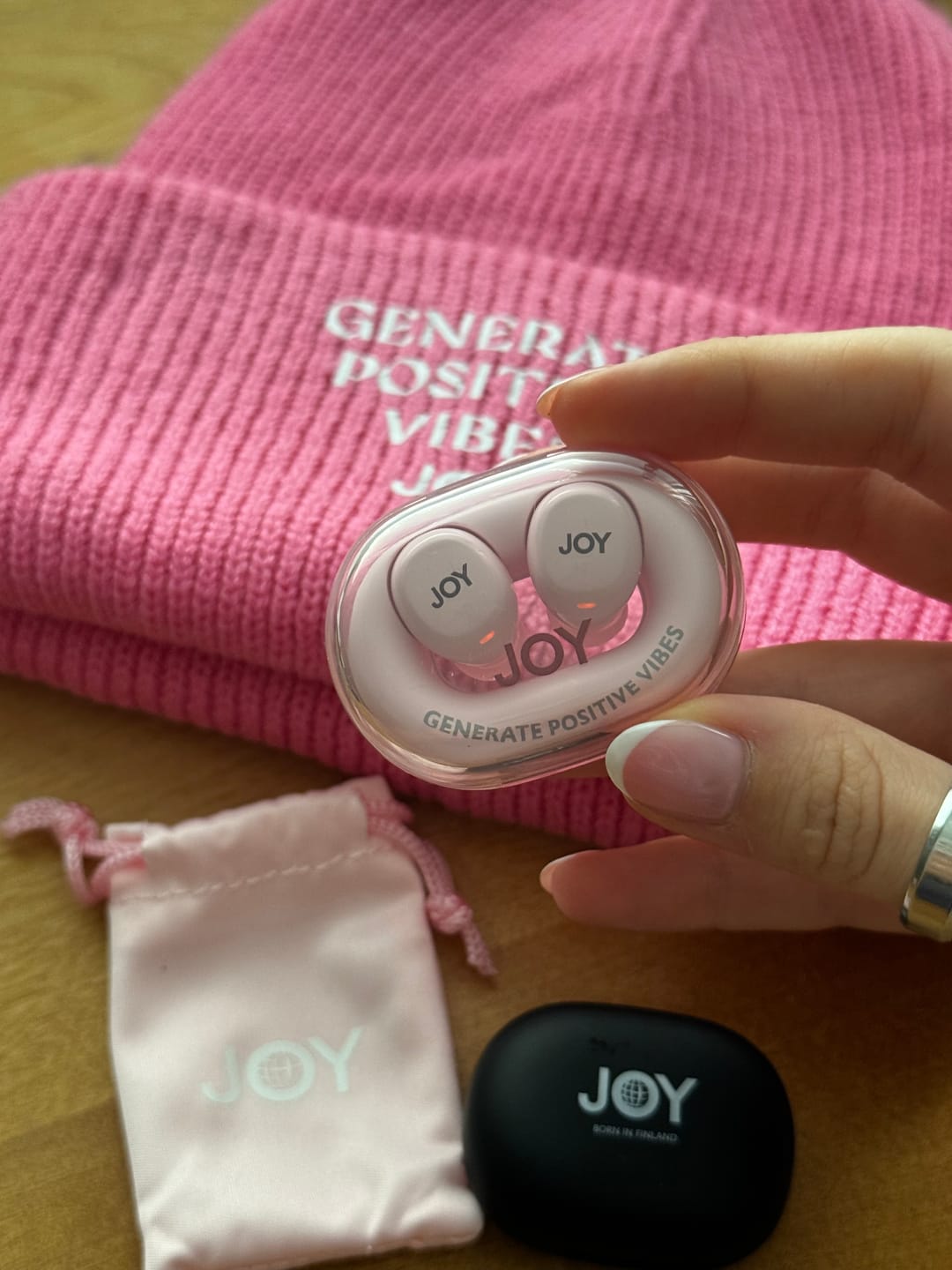 Customer photo review of Koru earbuds