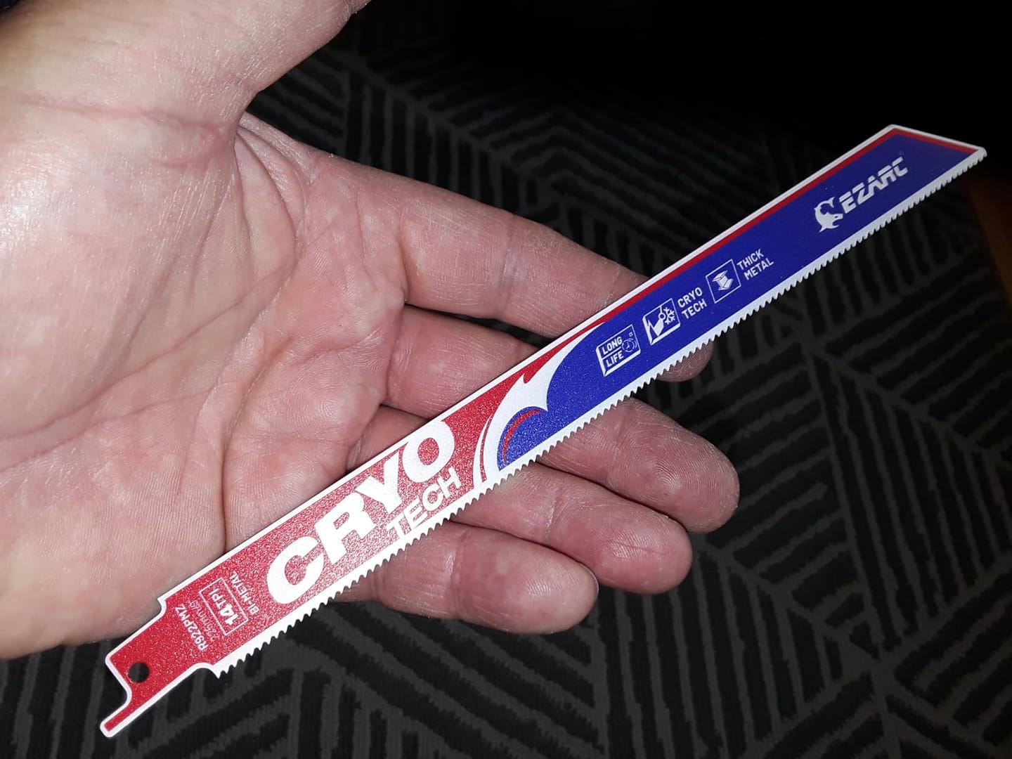 Customer photo review of Metal Cutting - Bi-Metal Cryo Tech Sabre, 6/9in, 14/18 TPI Reciprocating Saw Blade