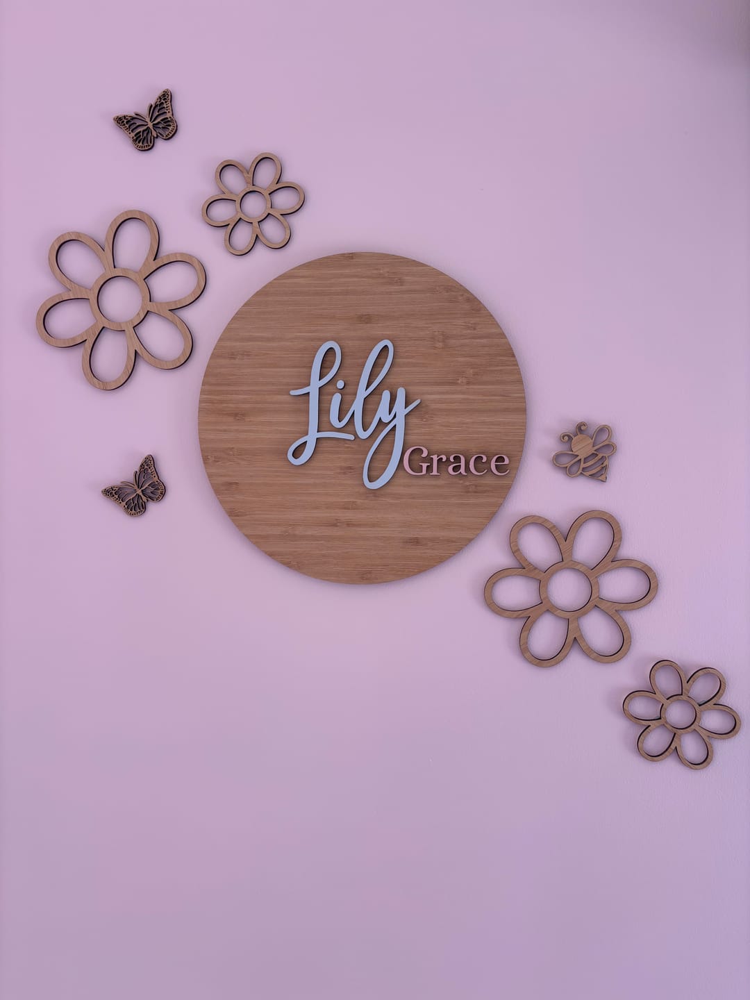 Customer photo review of Two Names On Bamboo Circle