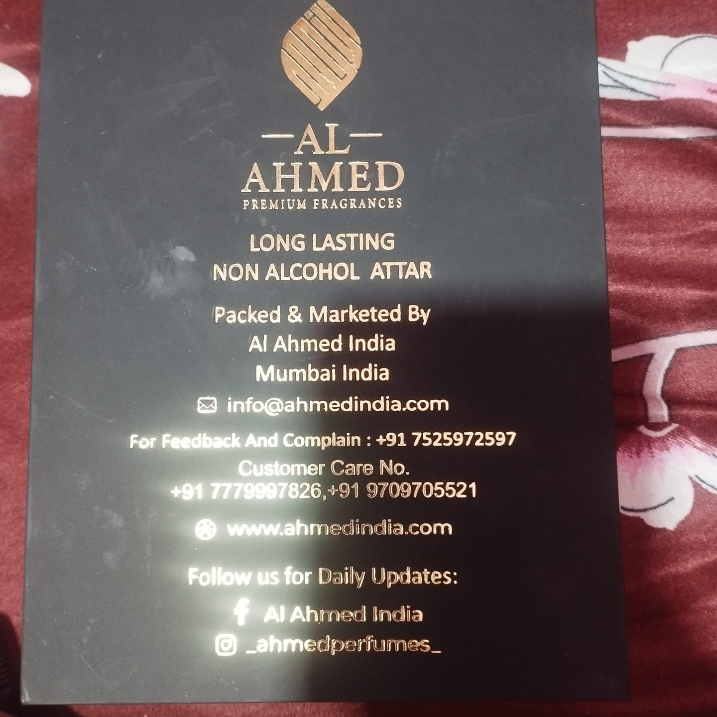 Customer photo review of Al Ahmed Premium Attar Combo Set x 6ml | White Oud | Arabic Oud|  Safa | Musk Amber |  Habibi | wahid