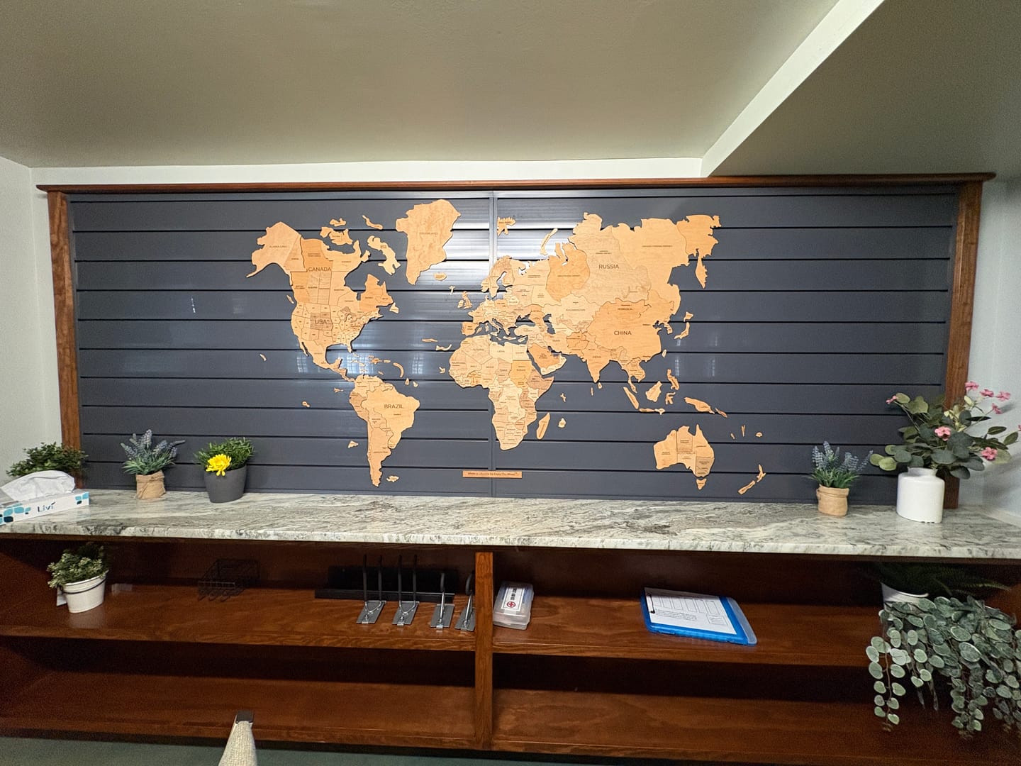 Customer photo review of Flags Push Pins