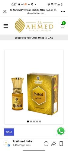 Customer photo review of Al Ahmed Premium Habibi Attar Roll on Perfume | Long lasting Fragrance Perfume For Men and Women | 100% Alcohol Free Attar Perfume | Artisanal Perfume Oil (6ml)
