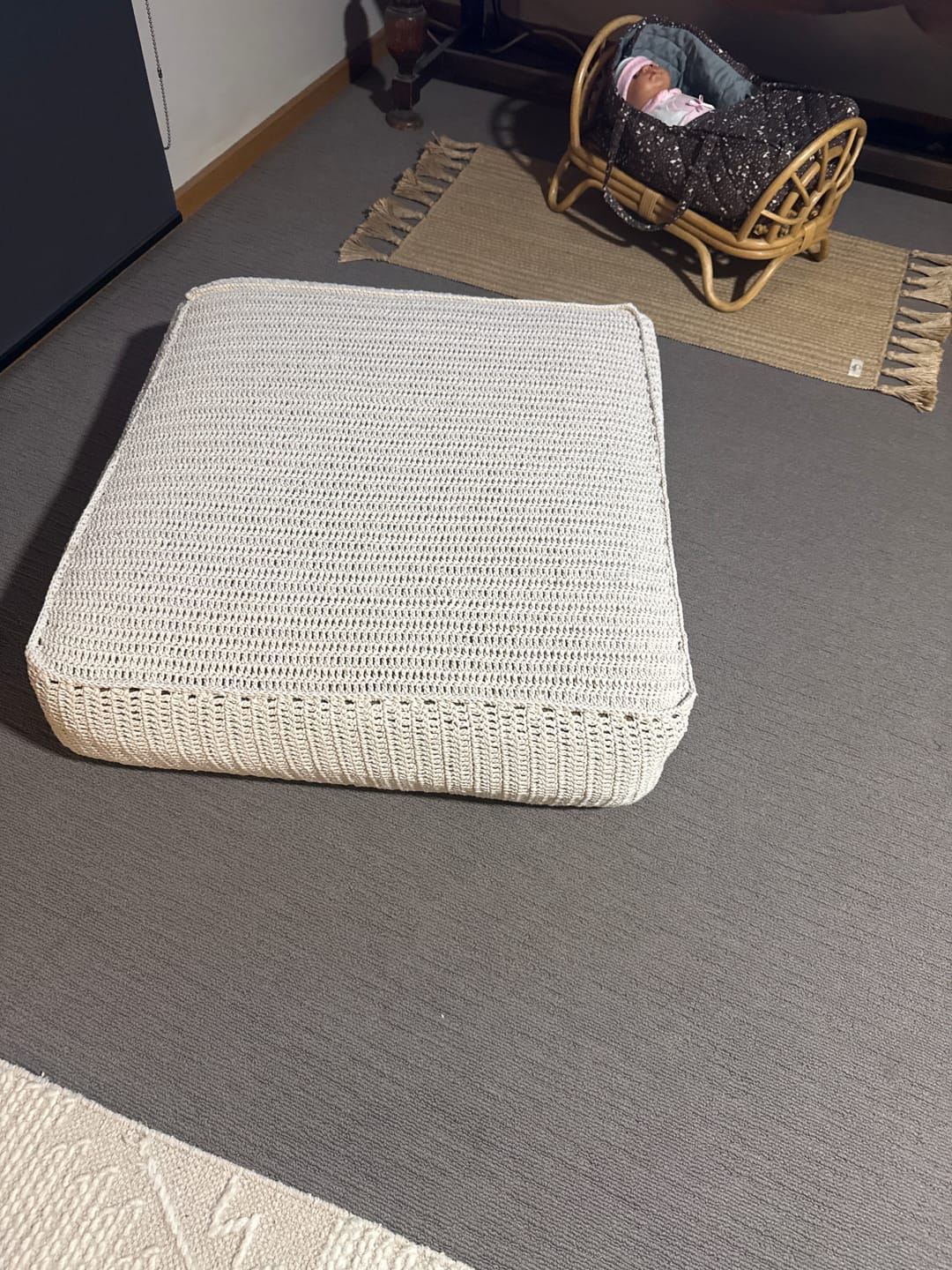Customer photo review of Crochet Box Cushion  67 x 67cm x 25cm