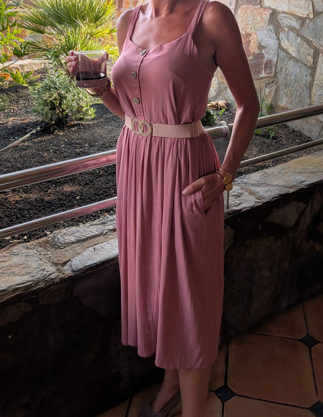 Customer photo review of Plain Linen Look Viscose Fabric
