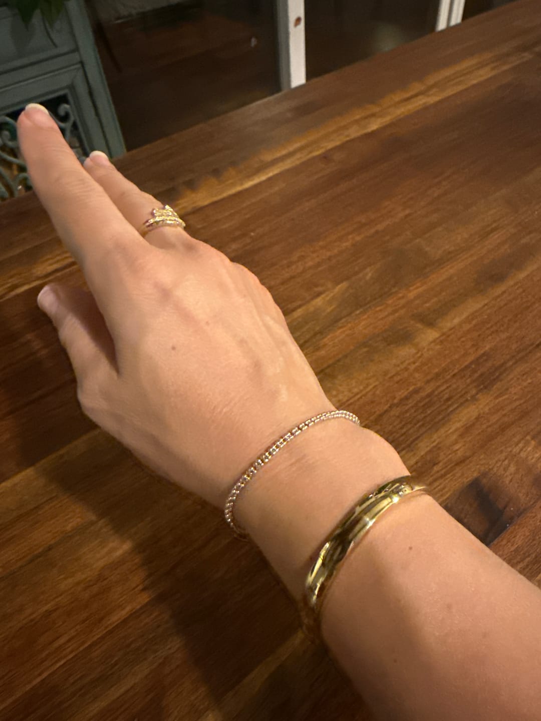 Customer photo review of Marbella Cuff Bracelet — Gold / 6mm