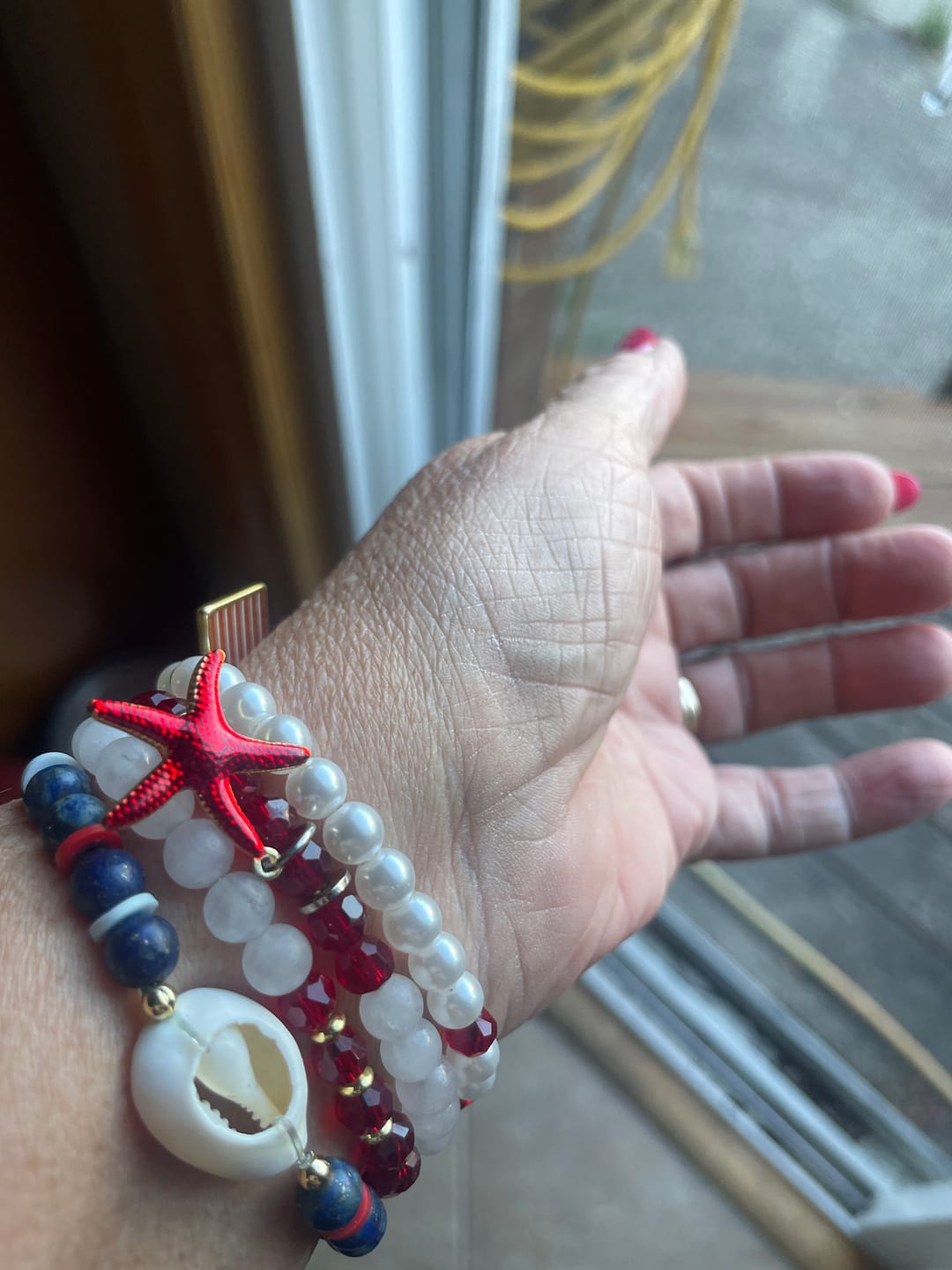 Customer photo review of American Dream Stretch Apple Watch Strap