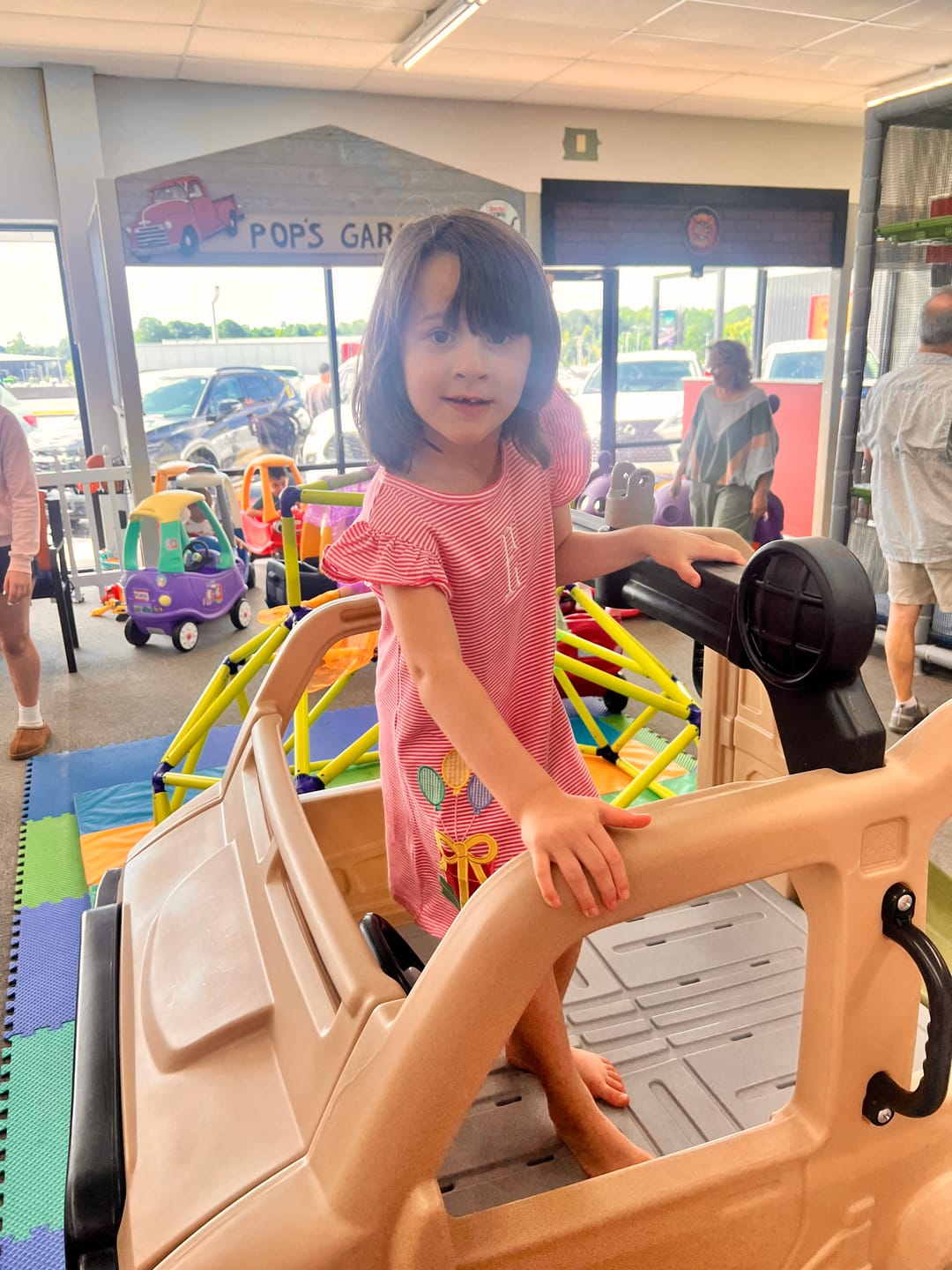 Customer photo review of Birthday Present Pink Stripe Milly Dress