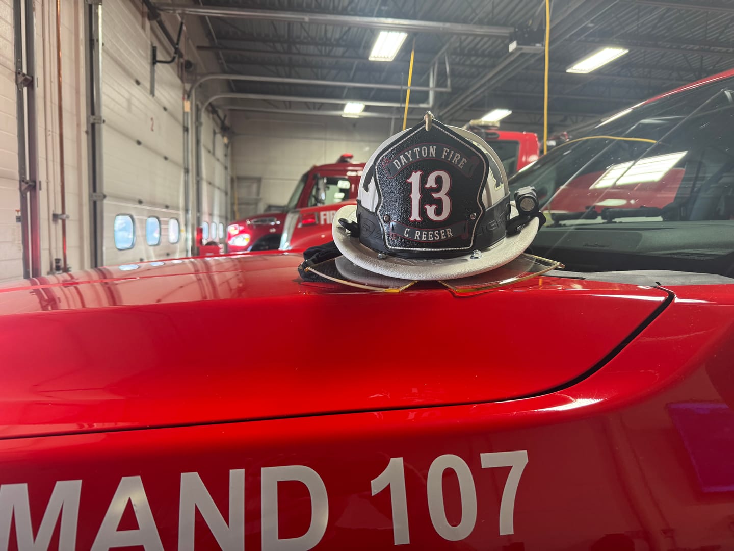 Customer photo review of The Backstep Firefighter Helmet Shield