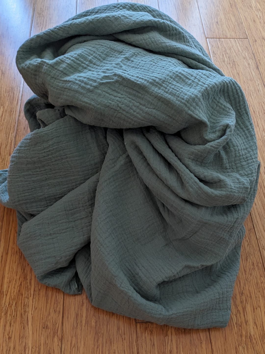 Customer photo review of Special Offer Sage Green Double Gauze Fabric