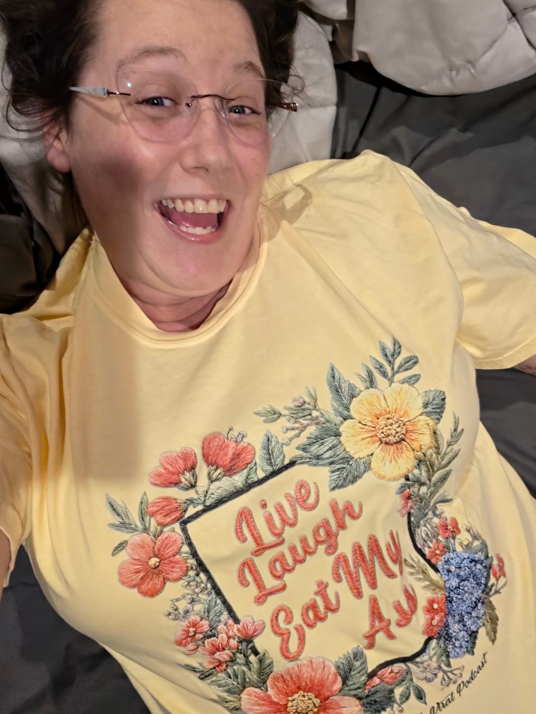 Customer photo review of Live Laugh EMA T-Shirt
