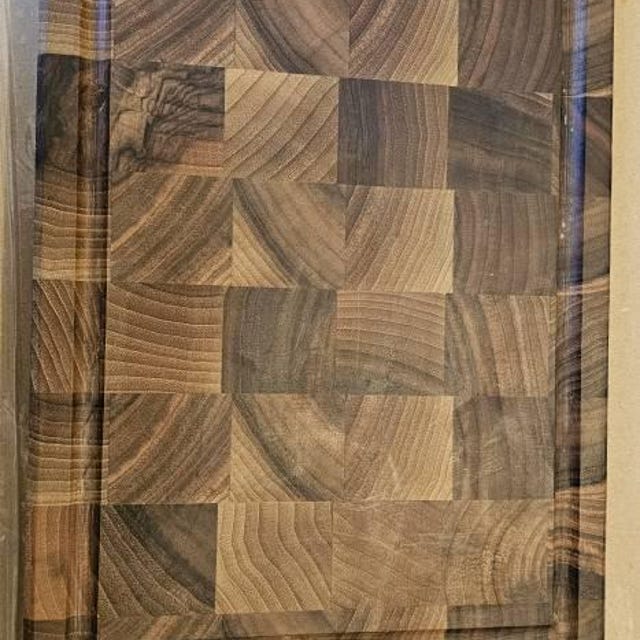Customer photo review of Personalized Double-sided Walnut  End Grain Cutting Board