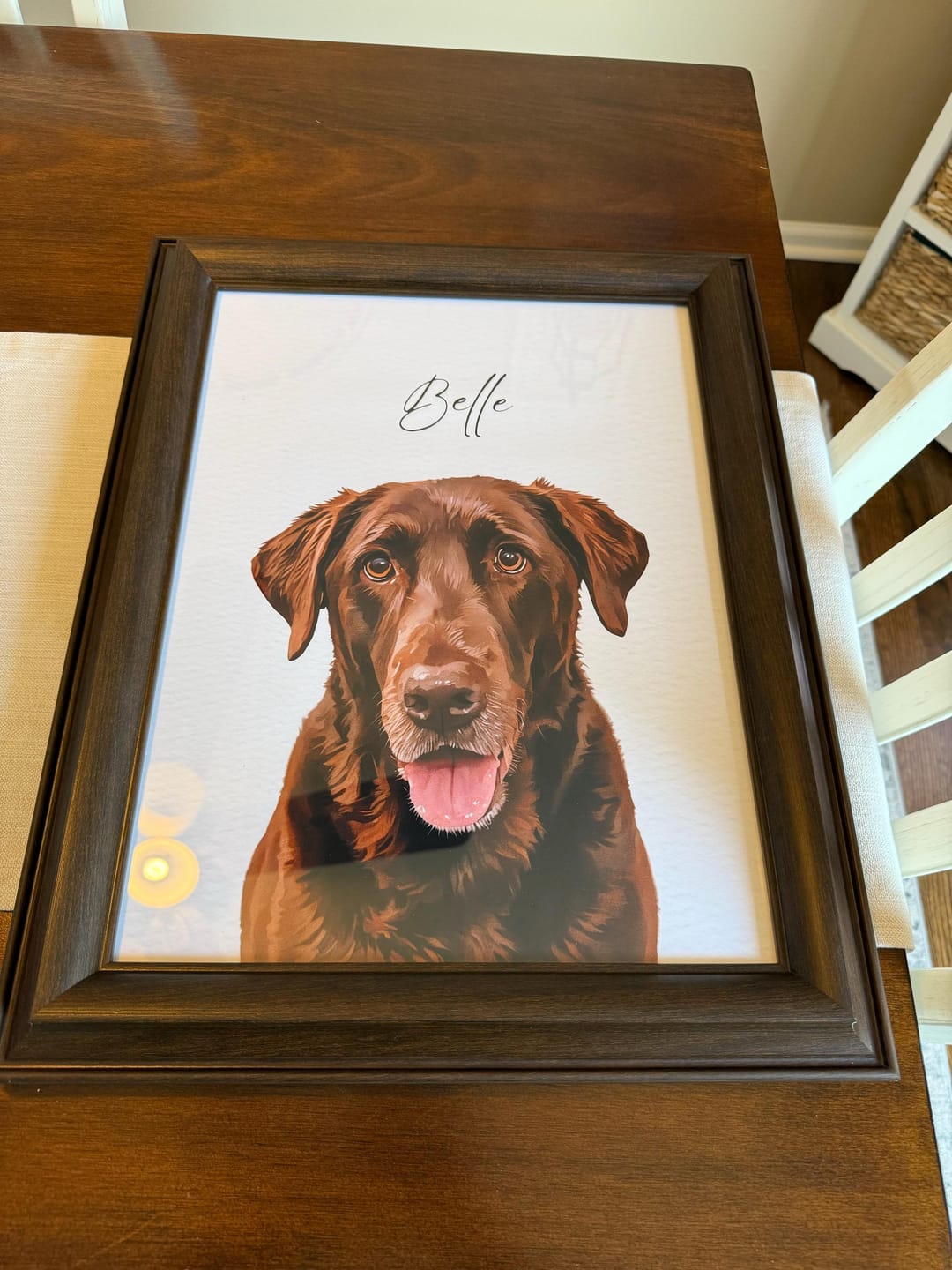 Customer photo review of Custom Minimal Pet Portrait Canvas