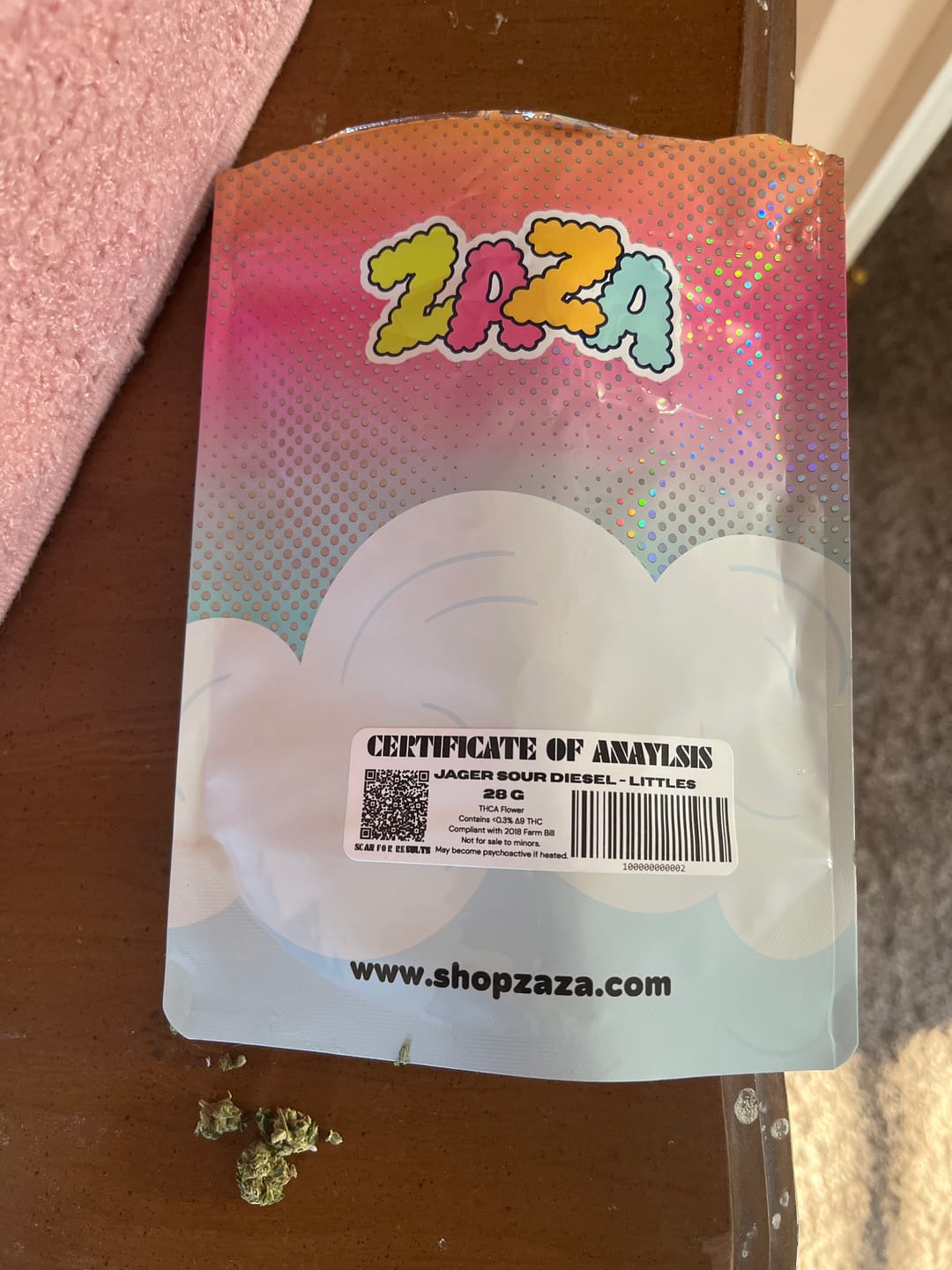 Customer photo review of Jager Sour Diesel - 28 Grams Littles - Sativa