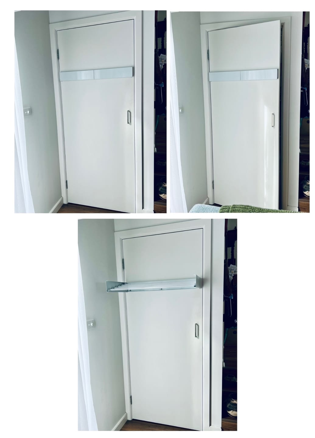 Customer photo review of Wall Mounted Drying Rack - Foldable Indoor and Outdoor Drying Rack