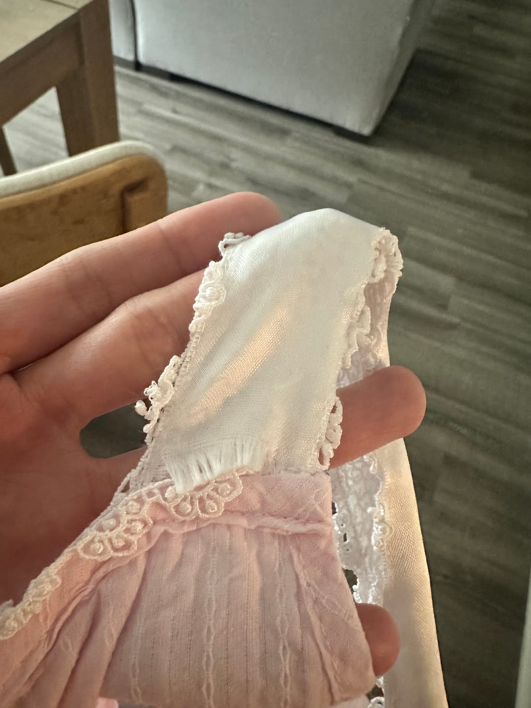 Customer photo review of The "Madison" Cotton Dobby Stripe Chemise