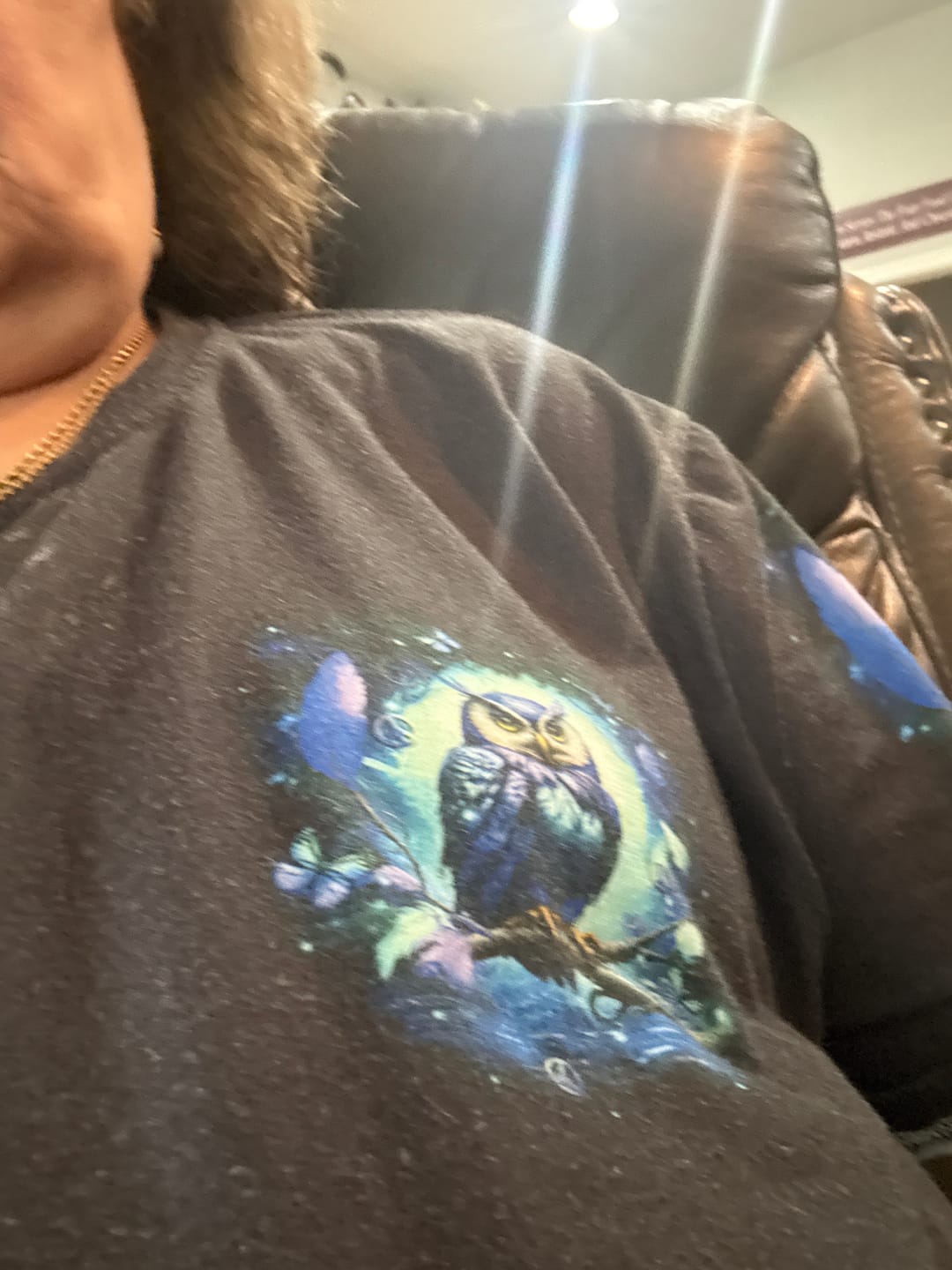 Customer photo review of HELLO DARKNESS MY OLD FRIEND OWL ALL OVER PRINT  - TLHG2404263