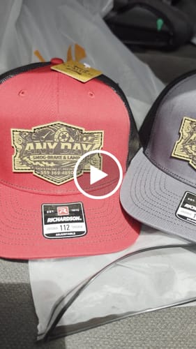 Customer video review of Premium Custom Leather Patch Hats (Wholesale)
