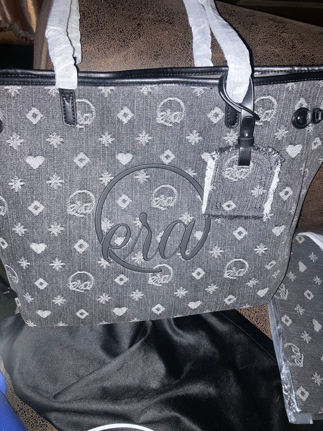 Customer photo review of Midnight Muse Denim Tote