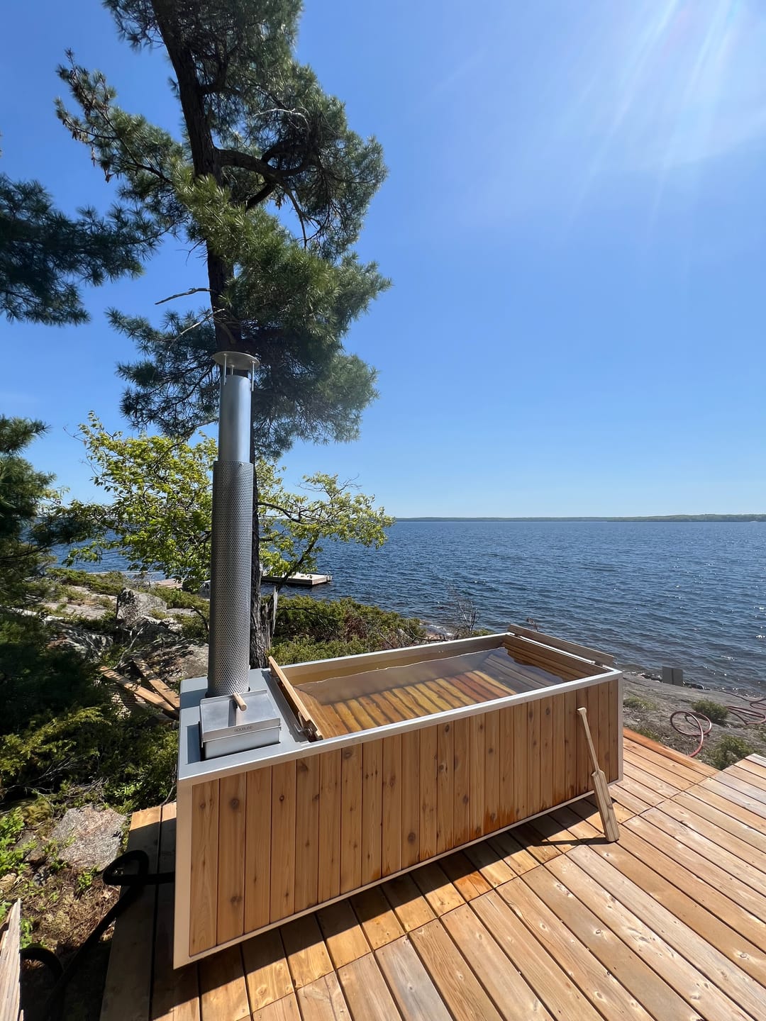 Customer photo review of Wood Burning Hot Tub