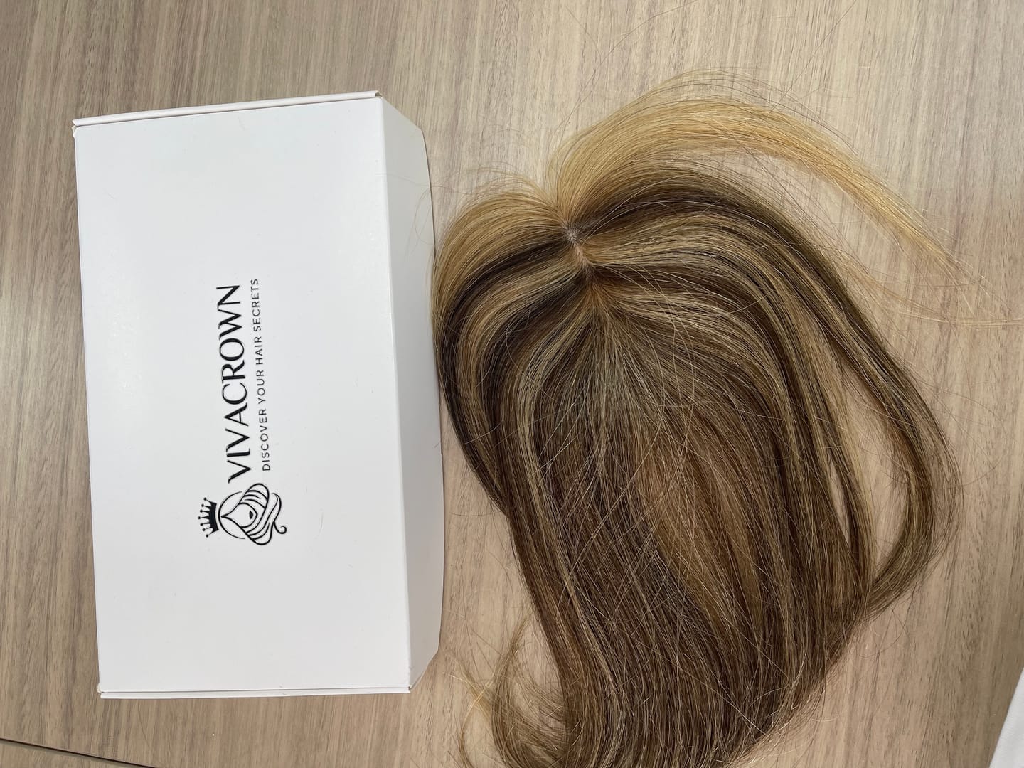 Customer photo review of 2.5"x3.5" Silk Effect 100% Human Hair Topper for Women