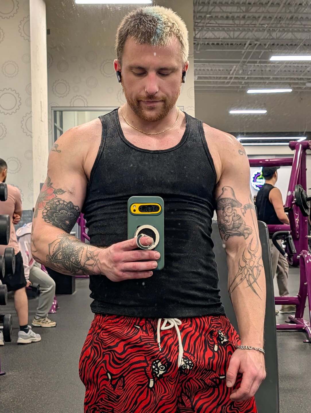 Customer photo review of Premium Ultra-Soft Cotton Distressed Fitted Tank 2 Pack