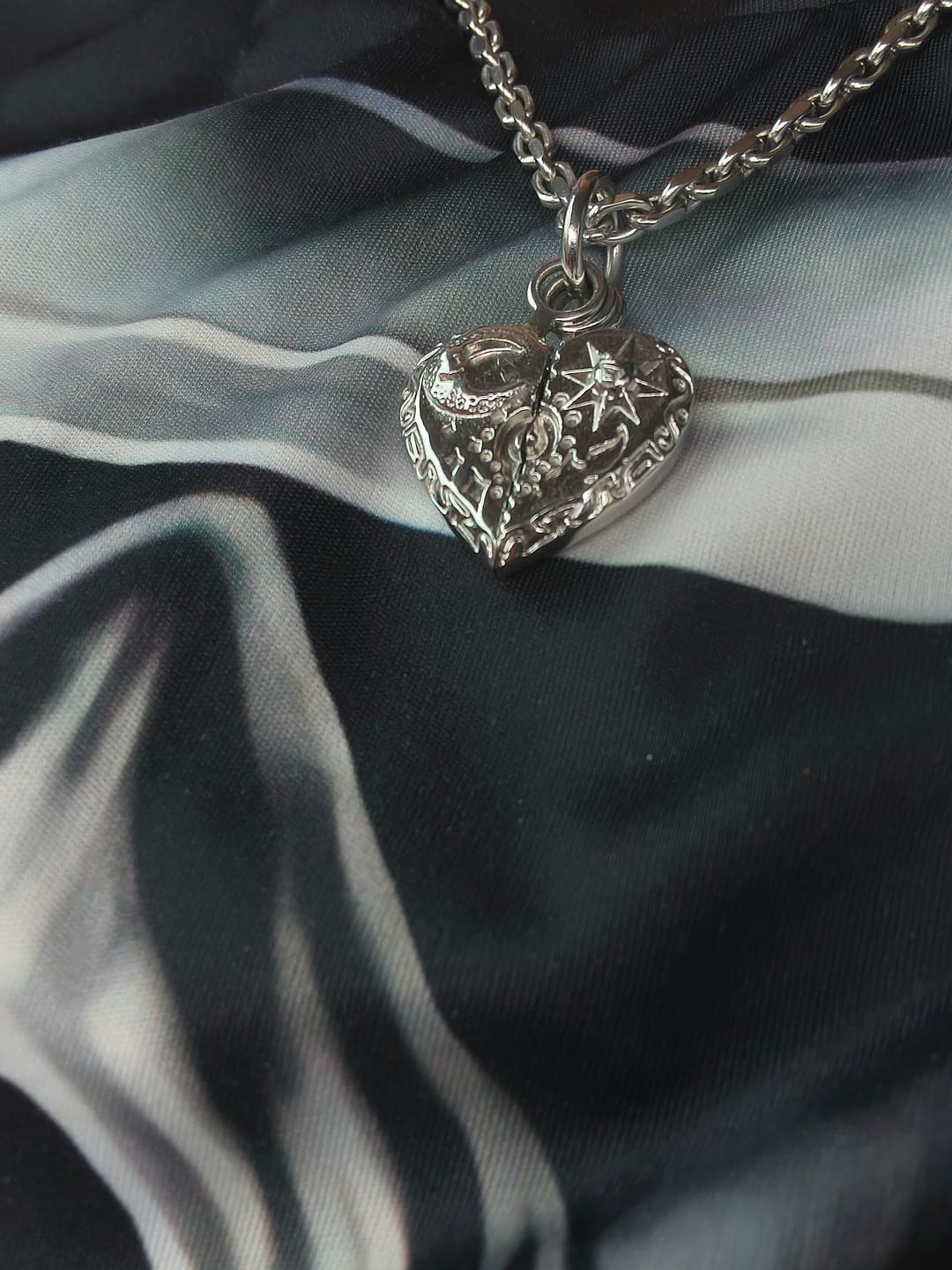 Customer photo review of COSMIC HEART PENDANT