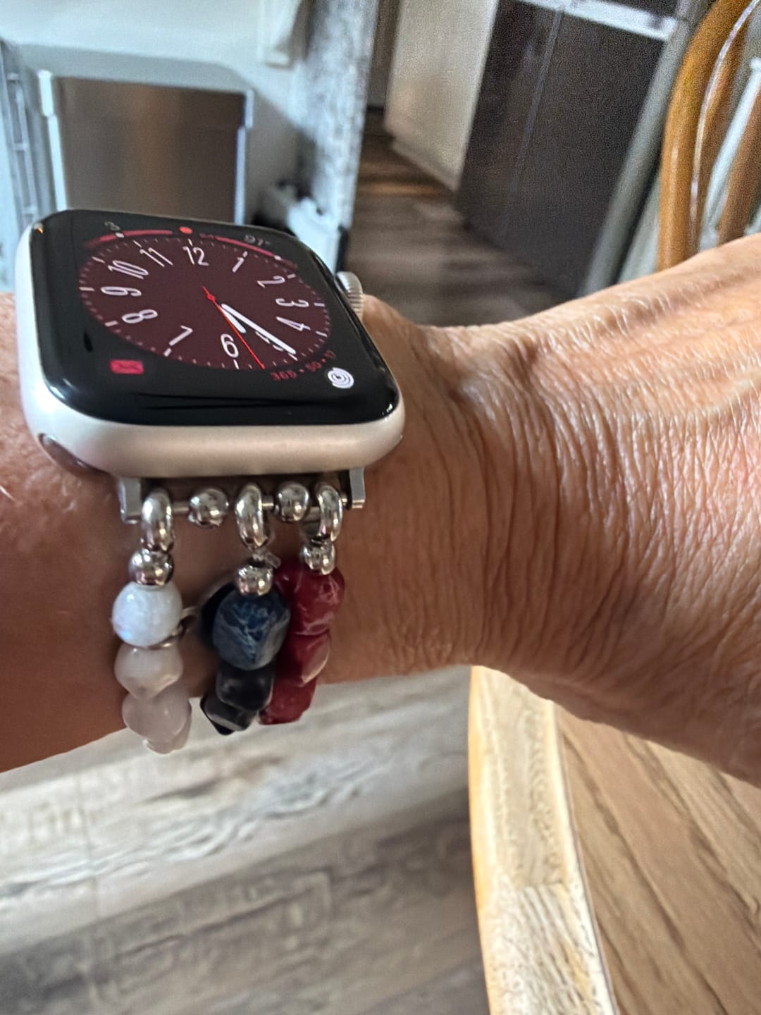 Customer photo review of Sacred Sands Agate Stretch Apple Watch Strap