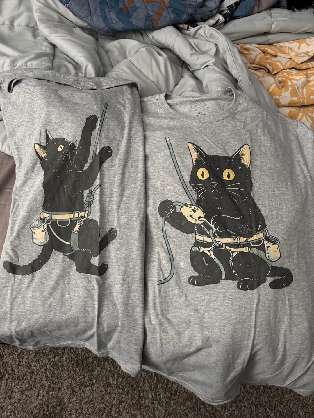 Customer photo review of Belay Cat Tee