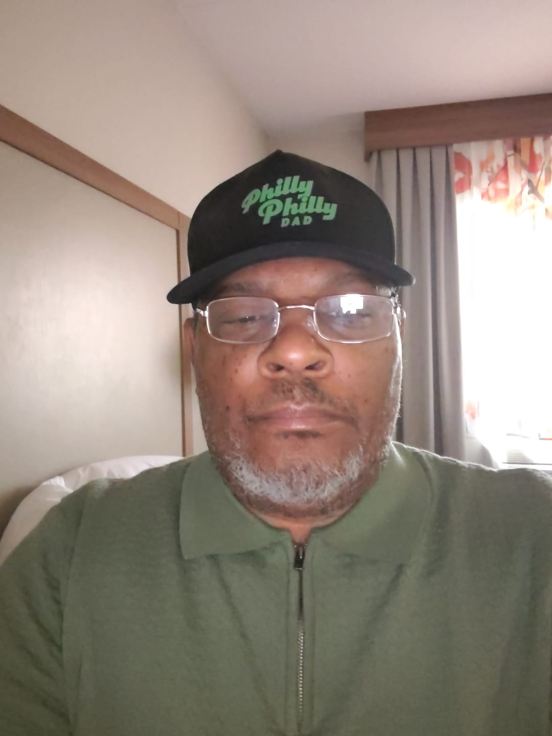 Customer photo review of Philly Philly Dad Performance Hat - Black w/ Kelly Green Letters