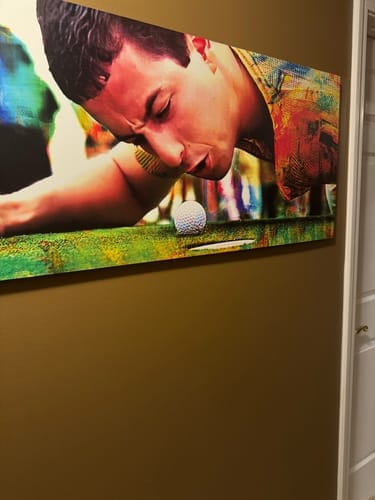 Customer photo review of Happy Gilmore Wall Art