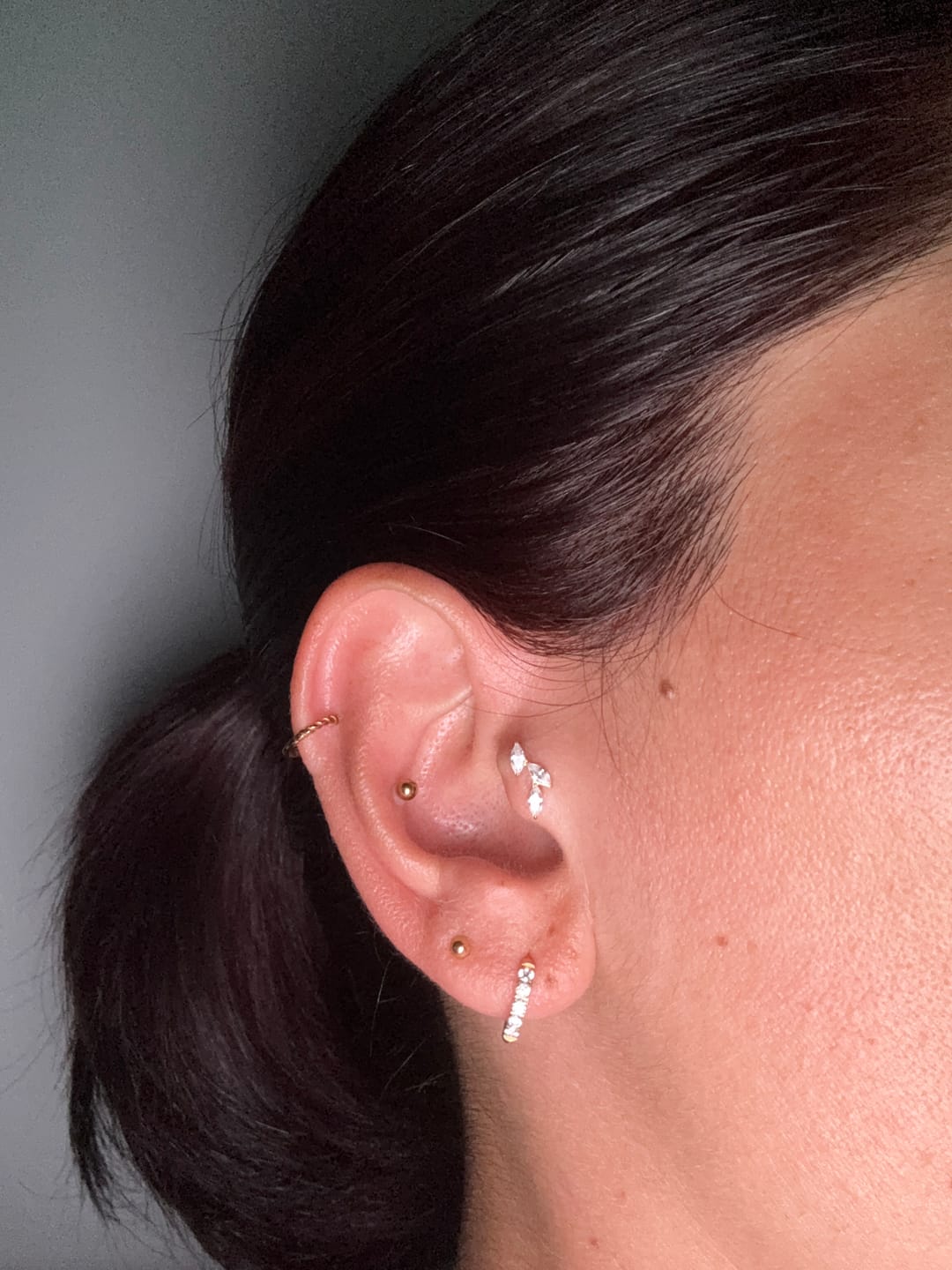 Customer photo review of Leaves Piercing | Titan