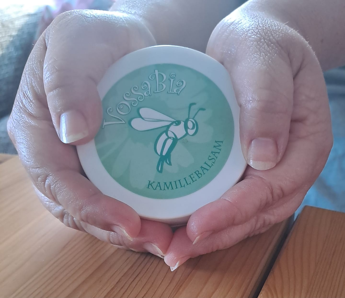 Reseña fotográfica de un cliente sobre el bálsamo de manzanilla