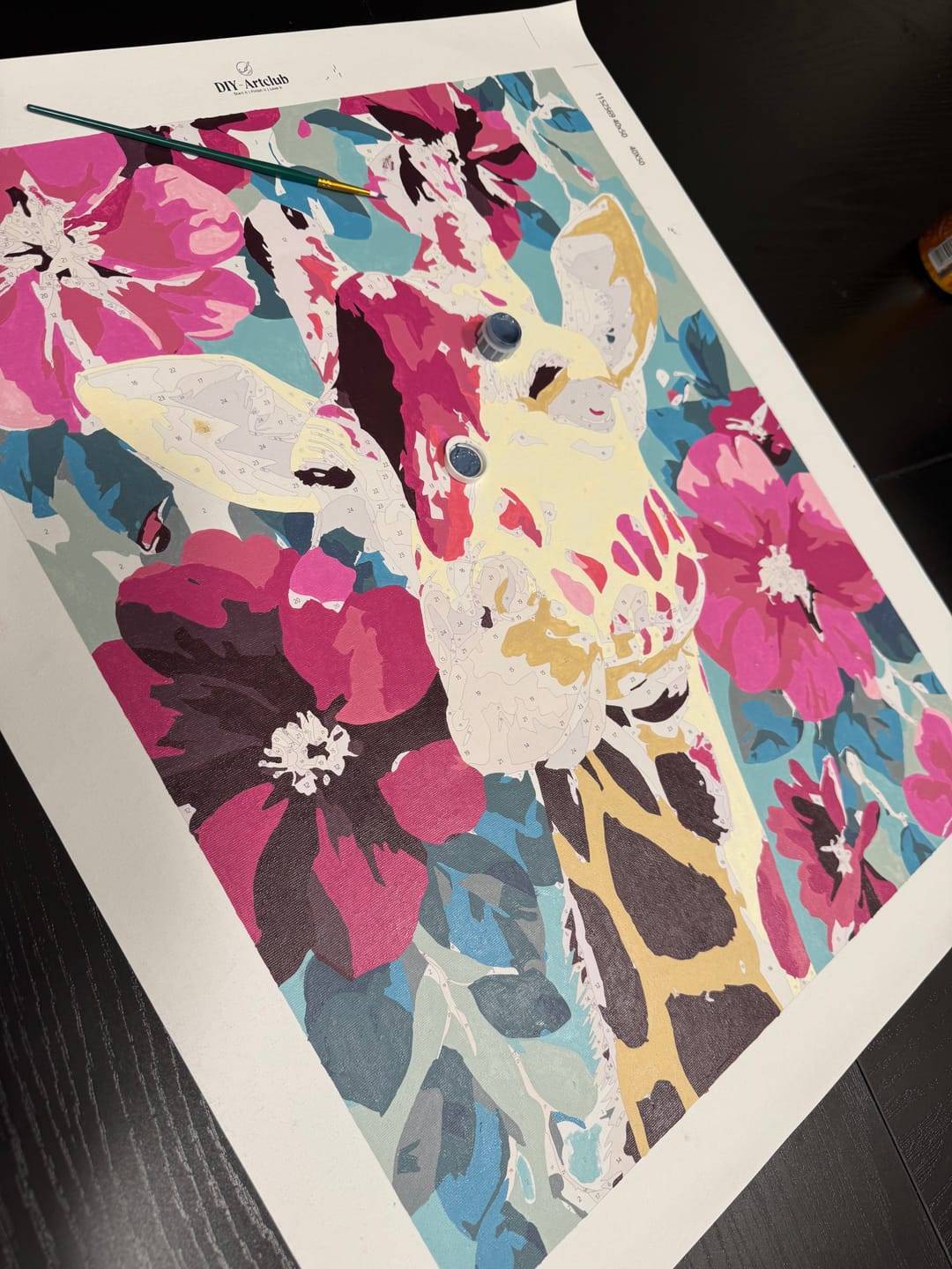 Customer photo review of Purple Giraffe | Paint by Number