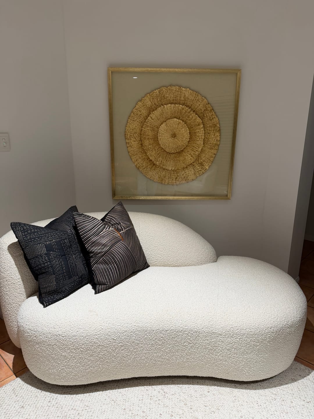 Customer photo review of Gudri Patch Black Handmade Embroidered Linen Cushion Cover