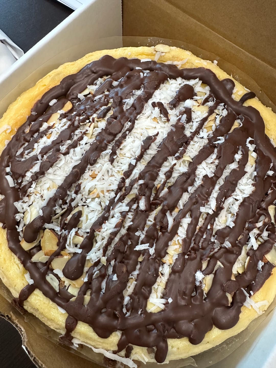 Customer photo review of Seasonal Cheesecake - Almond Joy