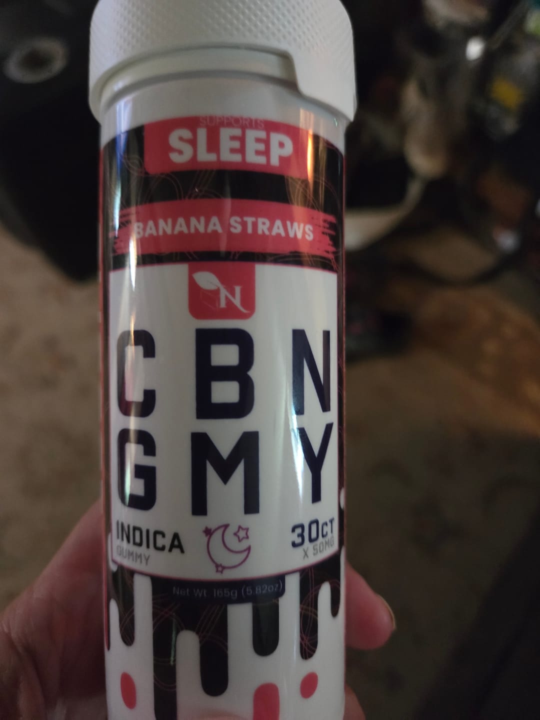 Customer photo review of CBN GUMMIES - SLEEP - 30CT Banana Straws 1500mg (50mg ea.) – INDICA