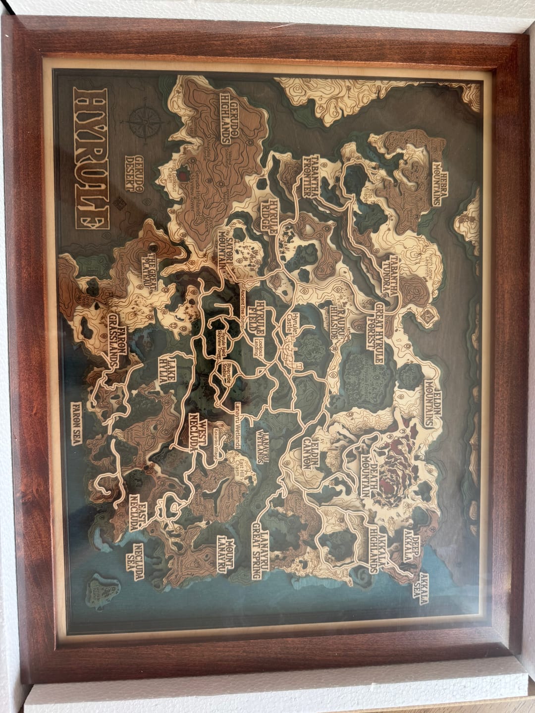 Customer photo review of 3D HYRULE WOOD MAP 2.0