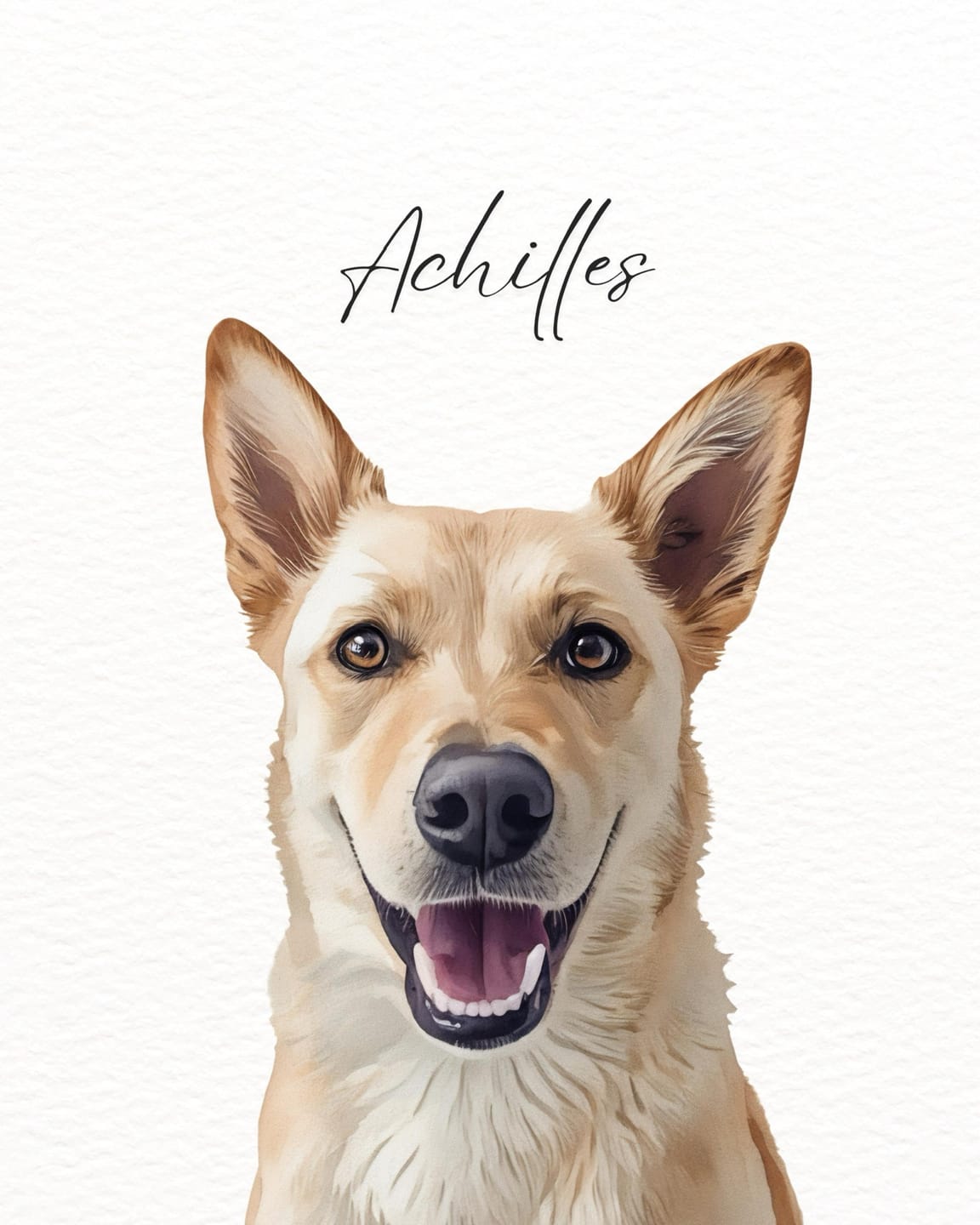 Customer photo review of Custom Minimal Pet Portrait Canvas