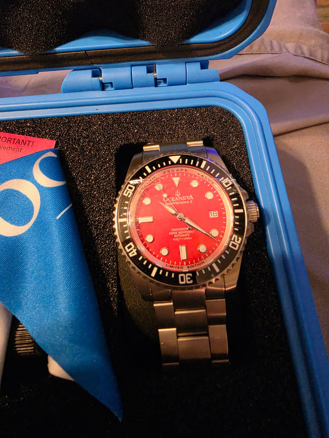 Customer photo review of Oceaneva Deep Marine Explorer II Titanium Limited Edition