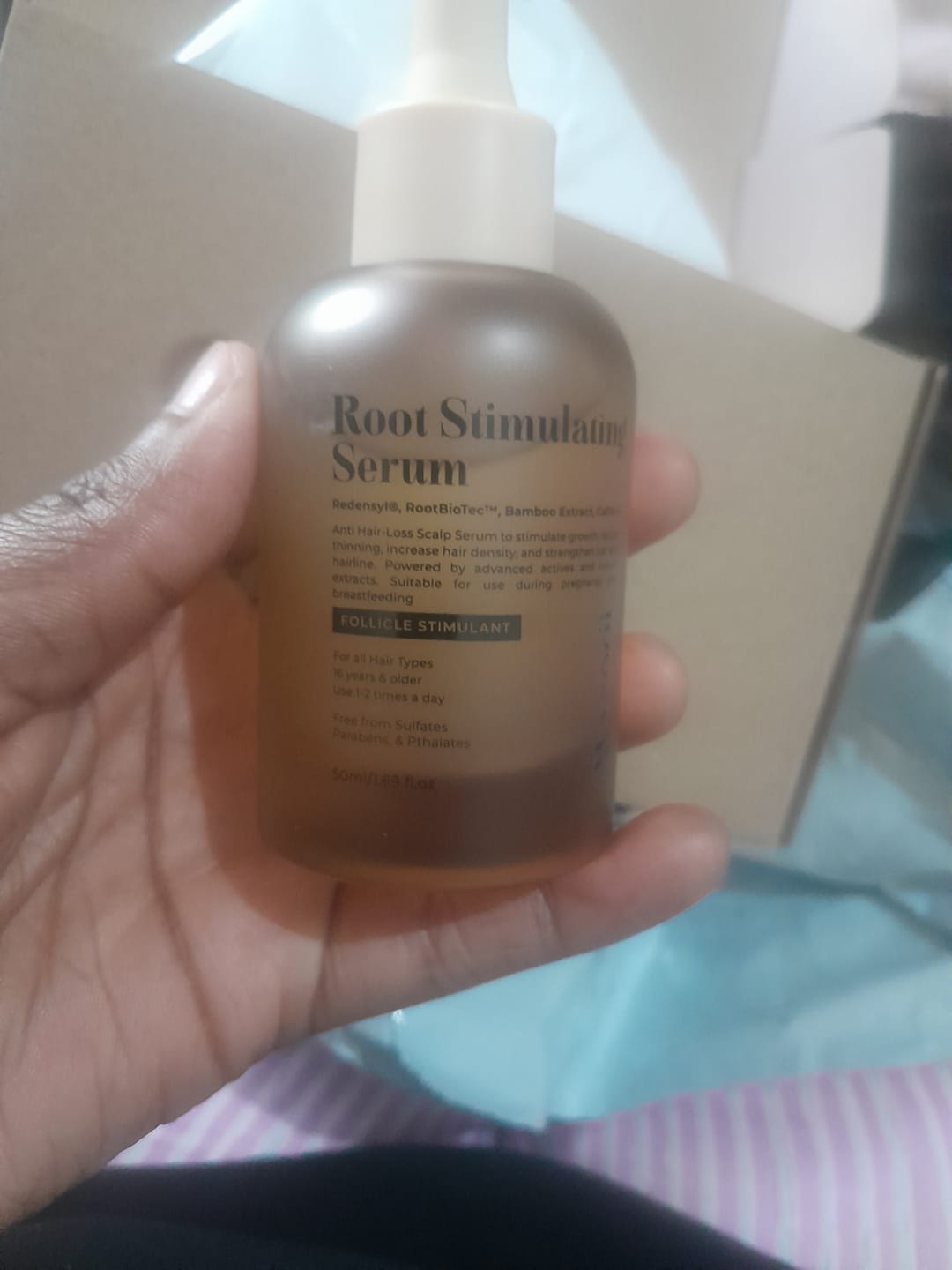 Customer photo review of Root Stimulating Serum 50ml