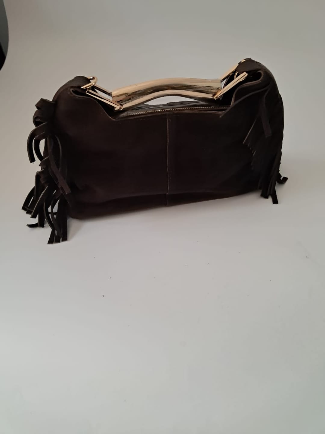 Customer photo review of REA | Püsküllü Hakiki Süet | Kahve