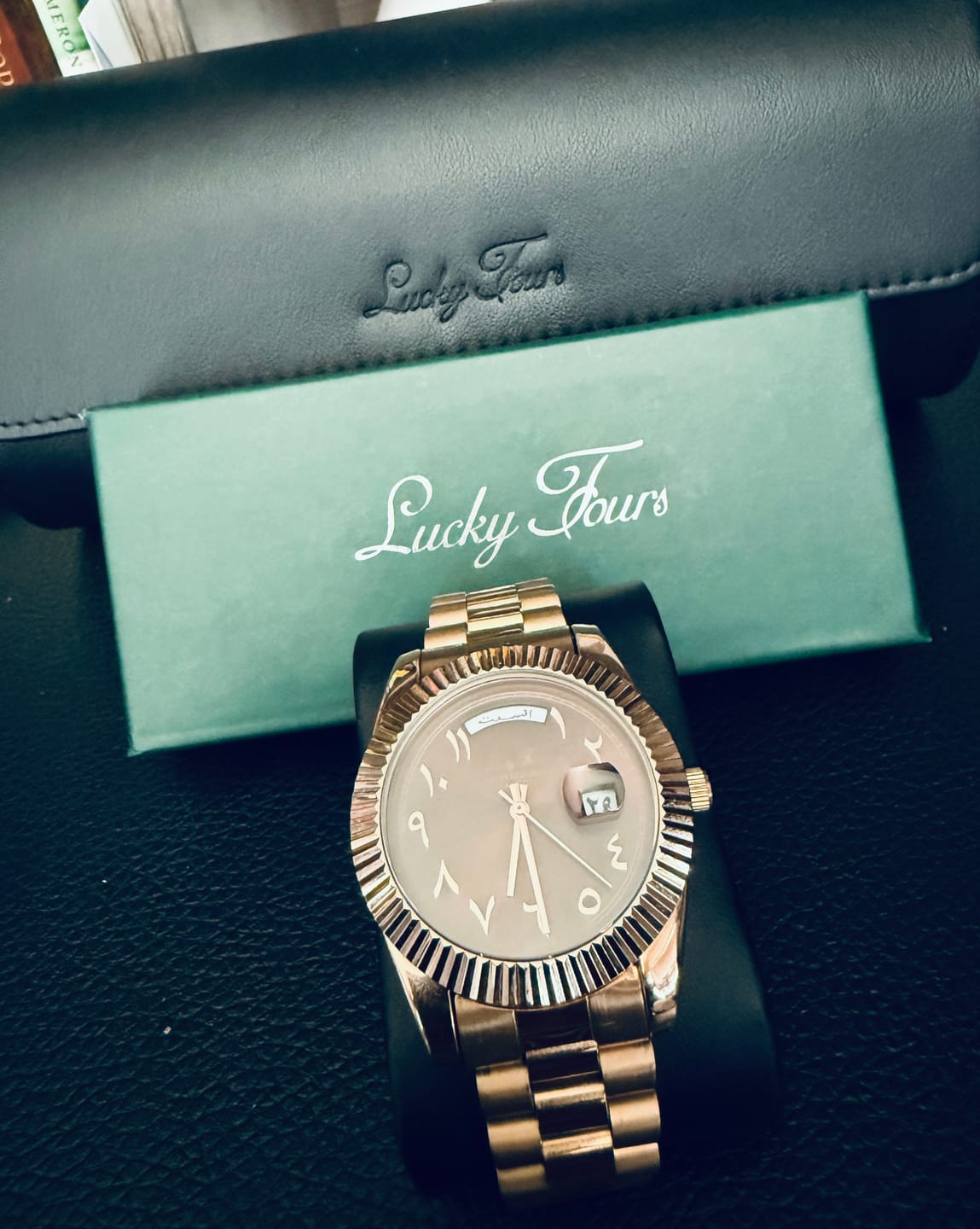 Customer photo review of Premium Leather Watch Roll