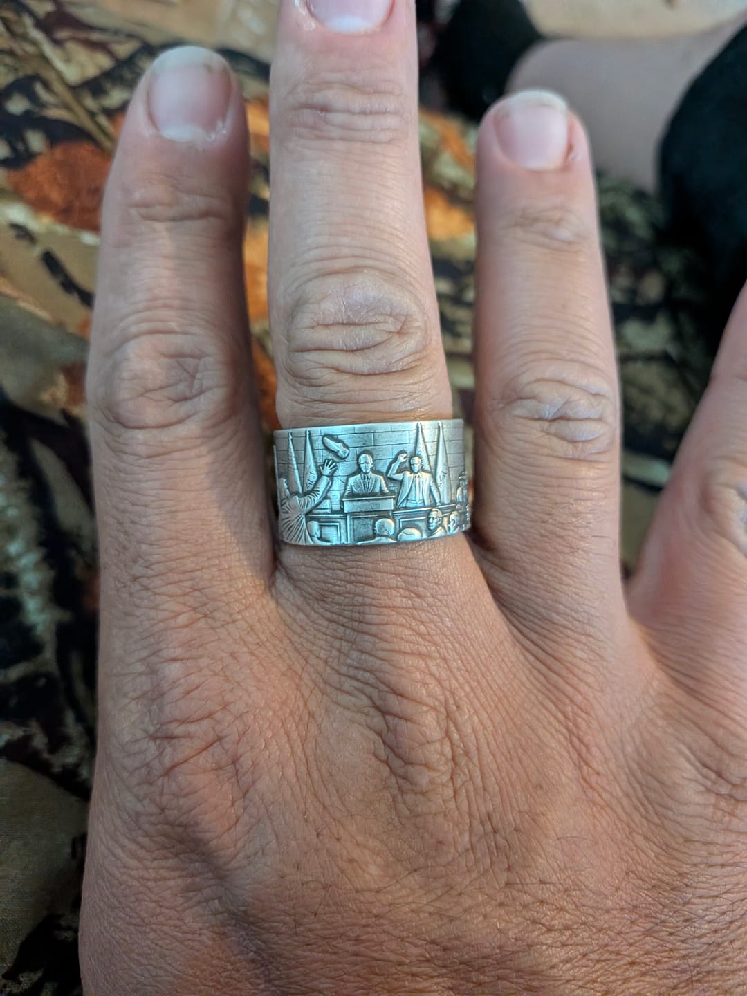 Customer photo review of The "Farewell Kiss" Ring -Oxidized 925 Sterling Silver or Stainless Steel