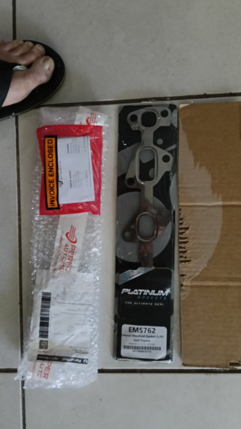 Customer photo review of PLATINUM LEFT EXHAUST MANIFOLD GASKET FITS TOYOTA LANDCRUISER VDJ78R 4.5L V8 (EMS762)