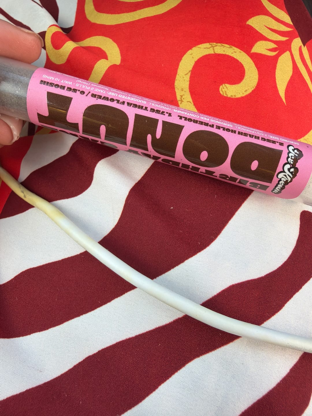 Customer photo review of THCA RAINBOW SHERBET DONUTS